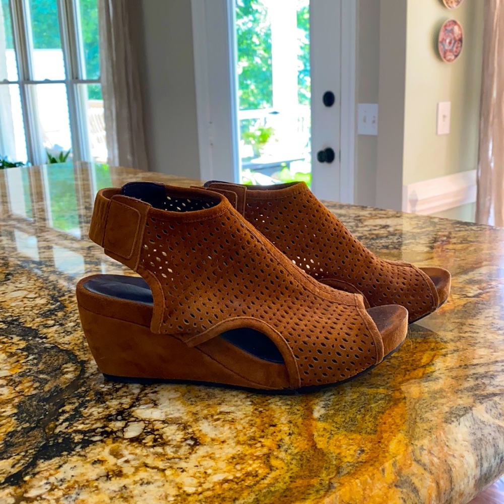 Vaneli Bootie Inspired Wedge Sandals